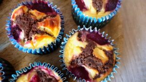 Read more about the article KETO czekoladowe muffinki z serem i malinami