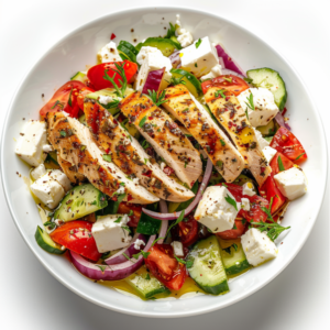 Kurczak z sałatką grecką