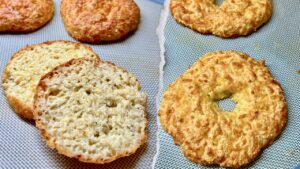 Read more about the article KETO BUŁECZKI na 2 sposoby. Bajgle lub bułki do hamburgerów i kanapek