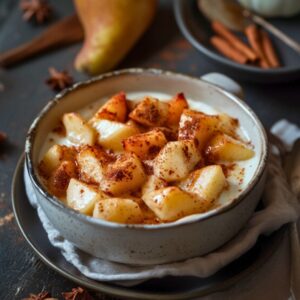 pieczone jabłko z jogurtem