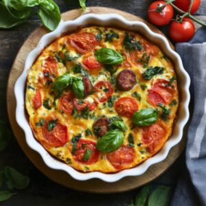 Frittata z kiełbasą