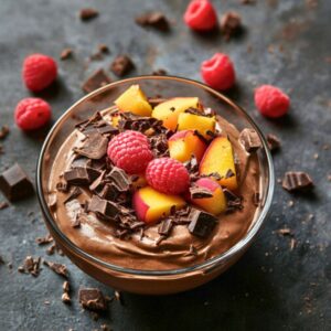 Czekoladowy mus z owocami