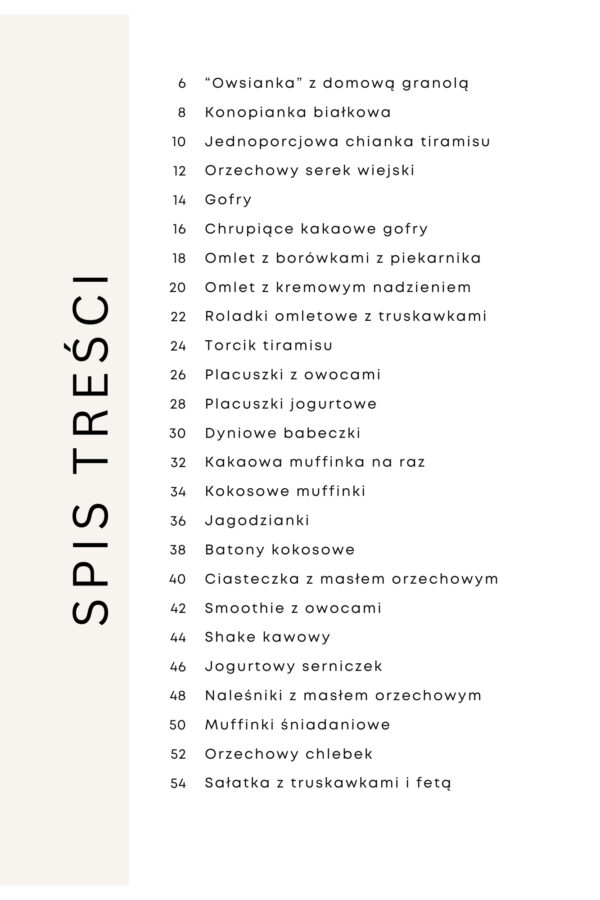 spis treści
