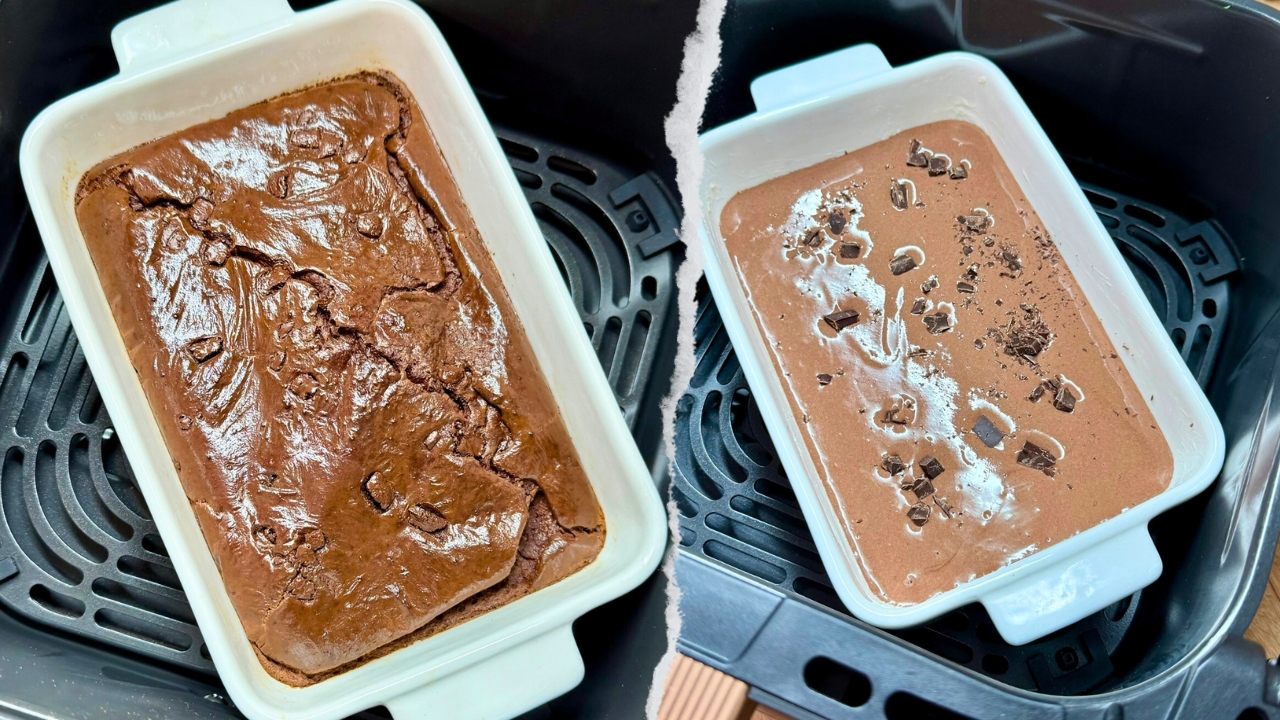 You are currently viewing To ciasto robi się samo! 😍 Czekoladowe brownie z air freyra bez cukru