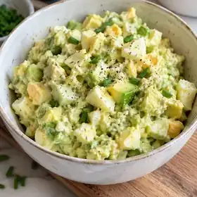 Pasta jajeczna z awokado w misce